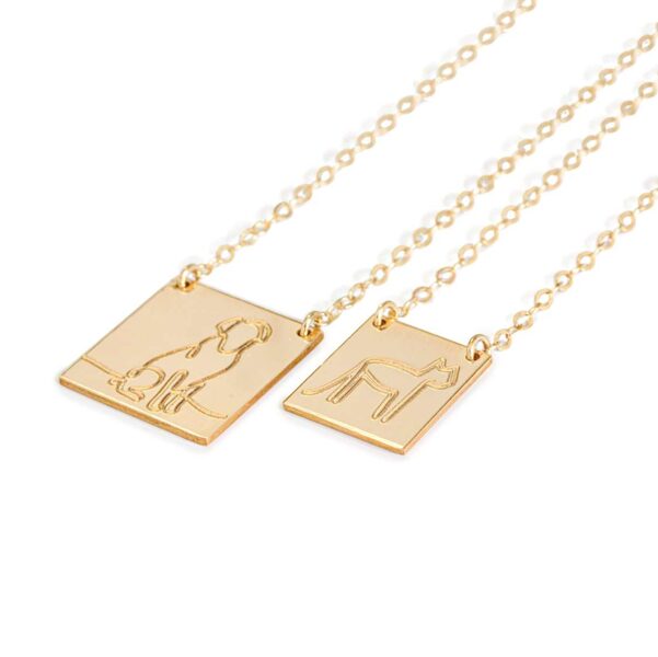 Minimalistinis rankų darbo kaklo papuošalas - Augintinis