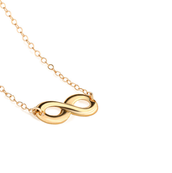 Minimalistinis kaklo papuošalas – Begalybės ženklas (Infinity)
